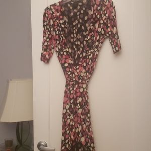 BCBG print wrap dress